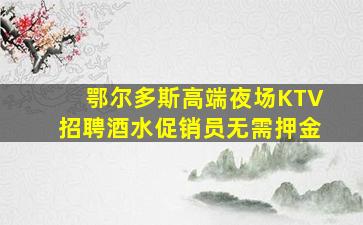 鄂尔多斯高端夜场KTV招聘酒水促销员无需押金
